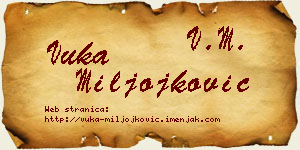 Vuka Miljojković vizit kartica